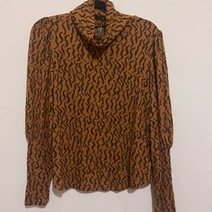 Brushed turtle neck top